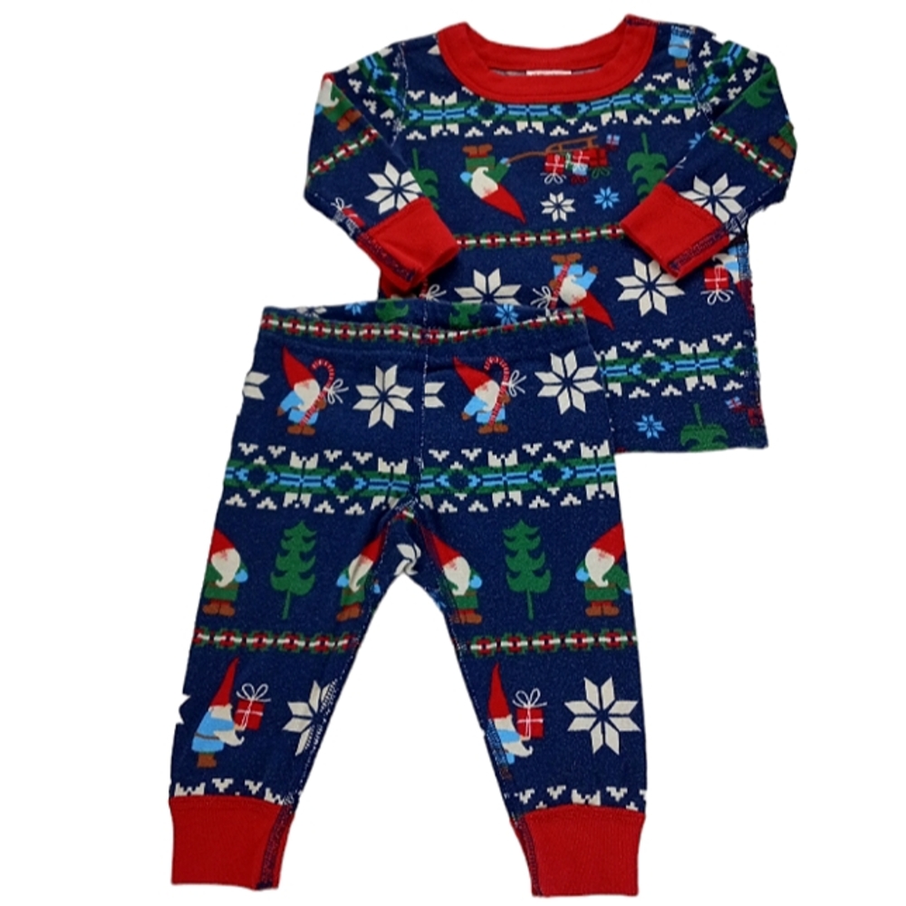 Festive Blue and Red Kids Pajamas